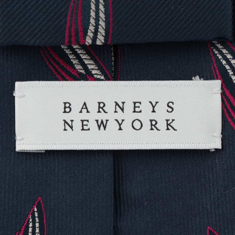 BARNEYS NEW YORK デザイン柄タイ NAVY