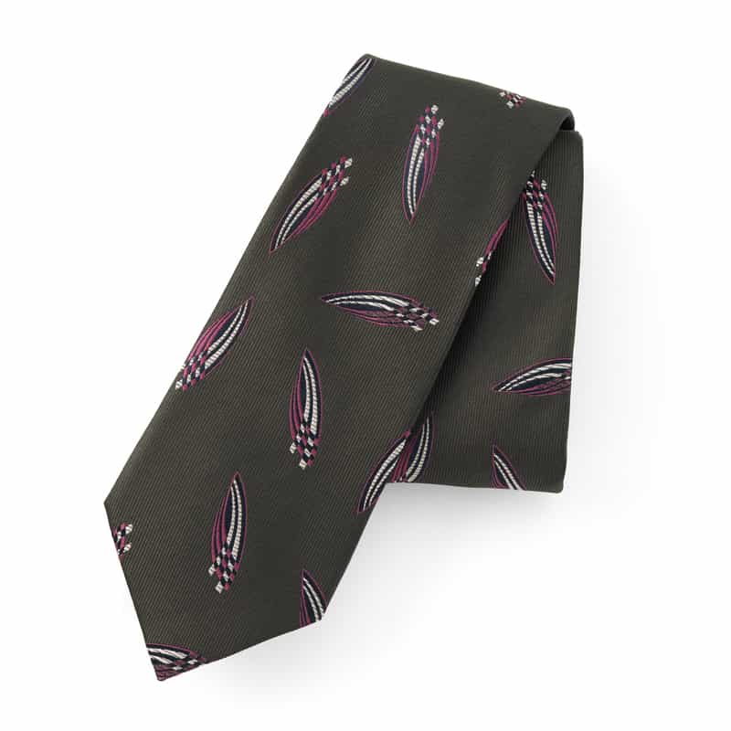 BARNEYS NEW YORK デザイン柄タイ BLACK