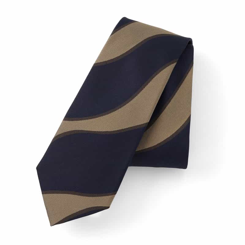 BARNEYS NEW YORK デザイン柄タイ NAVY