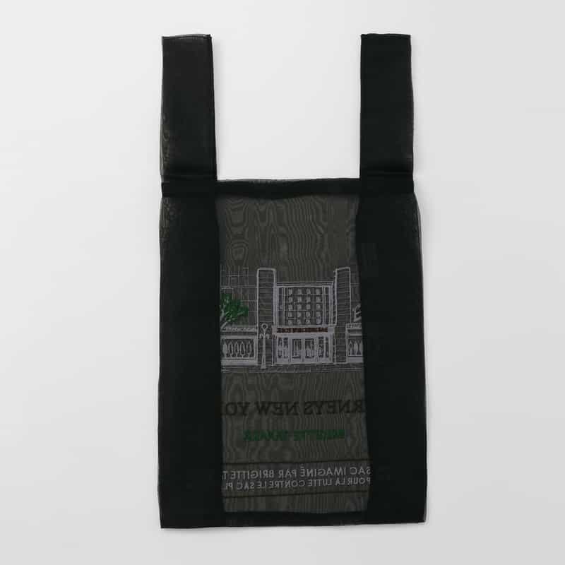 BRIGITTE TANAKA BRIGITTE TANAKA ＜ブリジットタナカ＞ バーニーズ　ニューヨーク限定オーガンジー刺繍トートバッグ "BARNEYS NEW YORK" BLACK