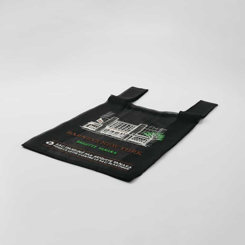 BRIGITTE TANAKA BRIGITTE TANAKA ＜ブリジットタナカ＞ バーニーズ　ニューヨーク限定オーガンジー刺繍トートバッグ "BARNEYS NEW YORK" BLACK