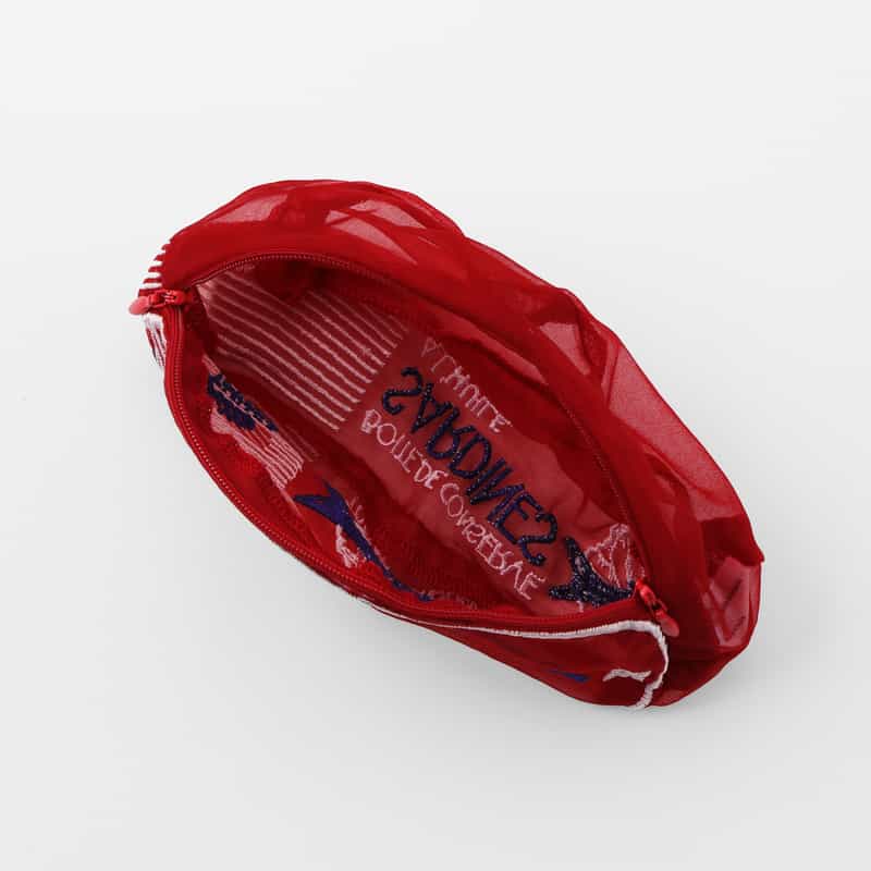 BRIGITTE TANAKA BRIGITTE TANAKA ＜ブリジットタナカ＞ バーニーズ　ニューヨーク限定オーガンジー素材ポーチ RED