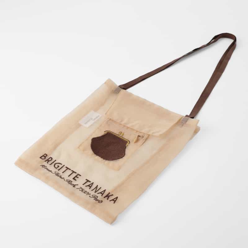 BRIGITTE TANAKA BRIGITTE TANAKA ＜ブリジットタナカ＞ オーガンジー刺繍トートバッグ BEIGE