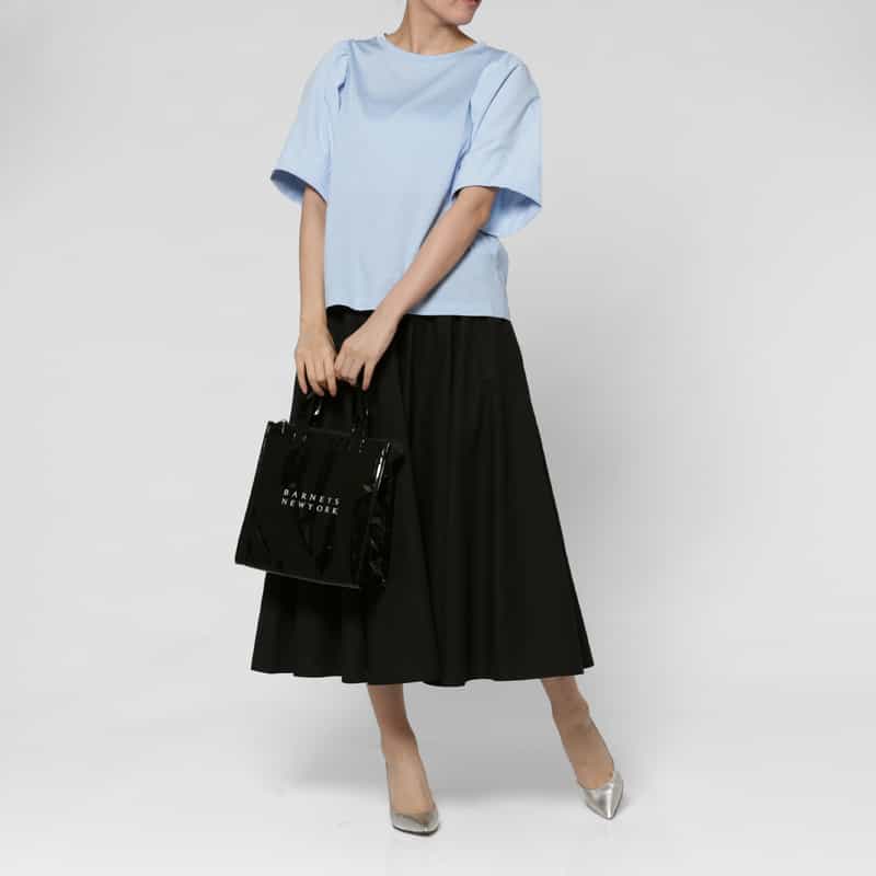 BARNEYS NEW YORK ロゴ入りPVC保冷トートバッグ／無地 BLACK