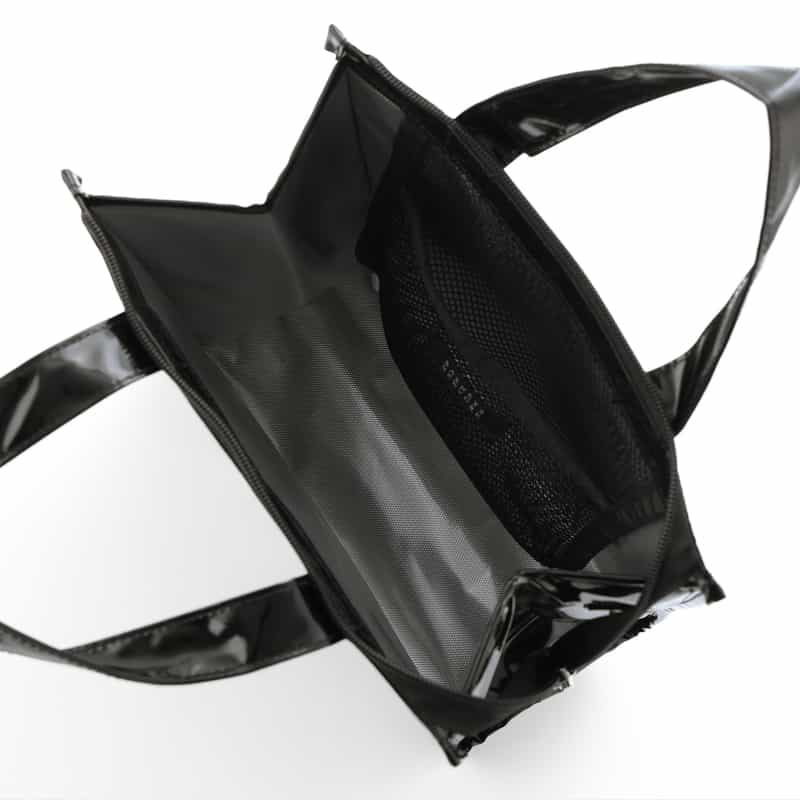 BARNEYS NEW YORK ロゴ入りPVC保冷トートバッグ／無地 BLACK