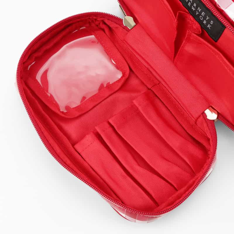BARNEYS NEW YORK ギンガムチェック柄 メイクポーチ RED