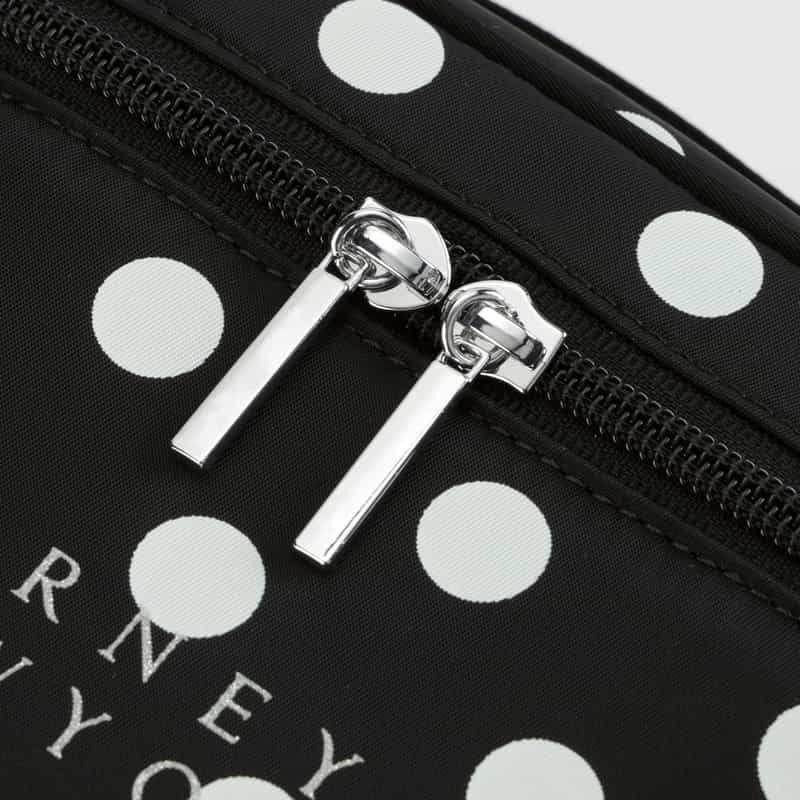 BARNEYS NEW YORK ドット柄 バニティポーチ BLACK