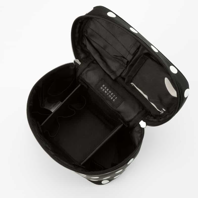 BARNEYS NEW YORK ドット柄 バニティポーチ BLACK