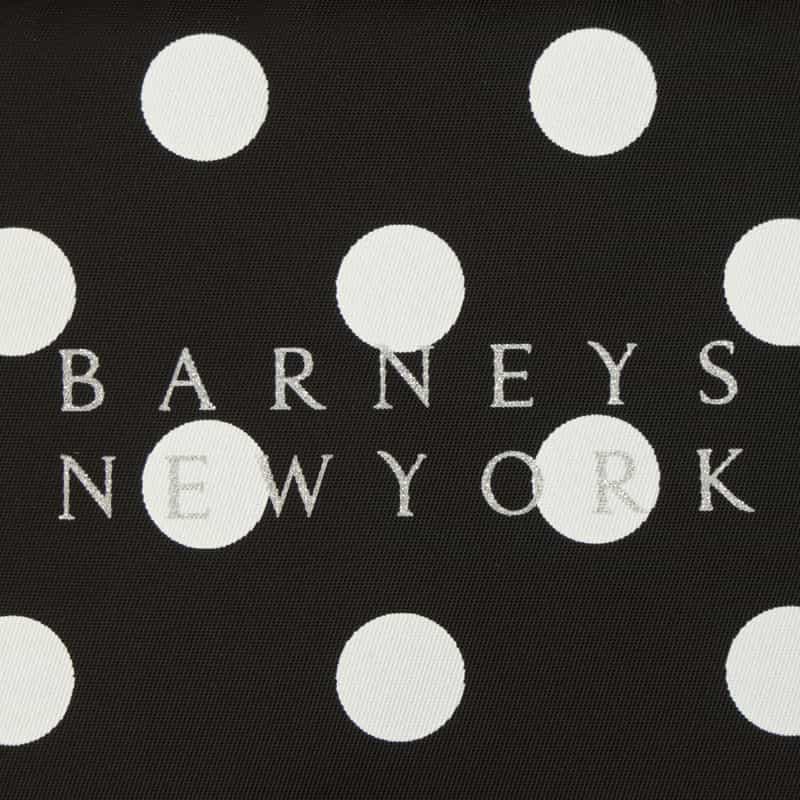 BARNEYS NEW YORK ドット柄 バニティポーチ BLACK