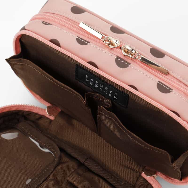BARNEYS NEW YORK ドット柄 メイクポーチ PINK