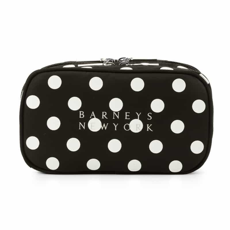 BARNEYS NEW YORK ドット柄 メイクポーチ BLACK