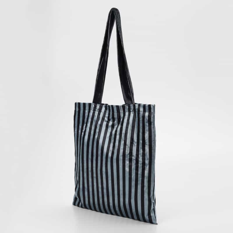 KEENA. KEENA＜キーナ＞ バーニーズ　ニューヨーク限定ストライプ柄トートバッグ BLACK
