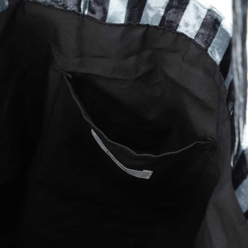KEENA. KEENA＜キーナ＞ バーニーズ　ニューヨーク限定ストライプ柄トートバッグ BLACK