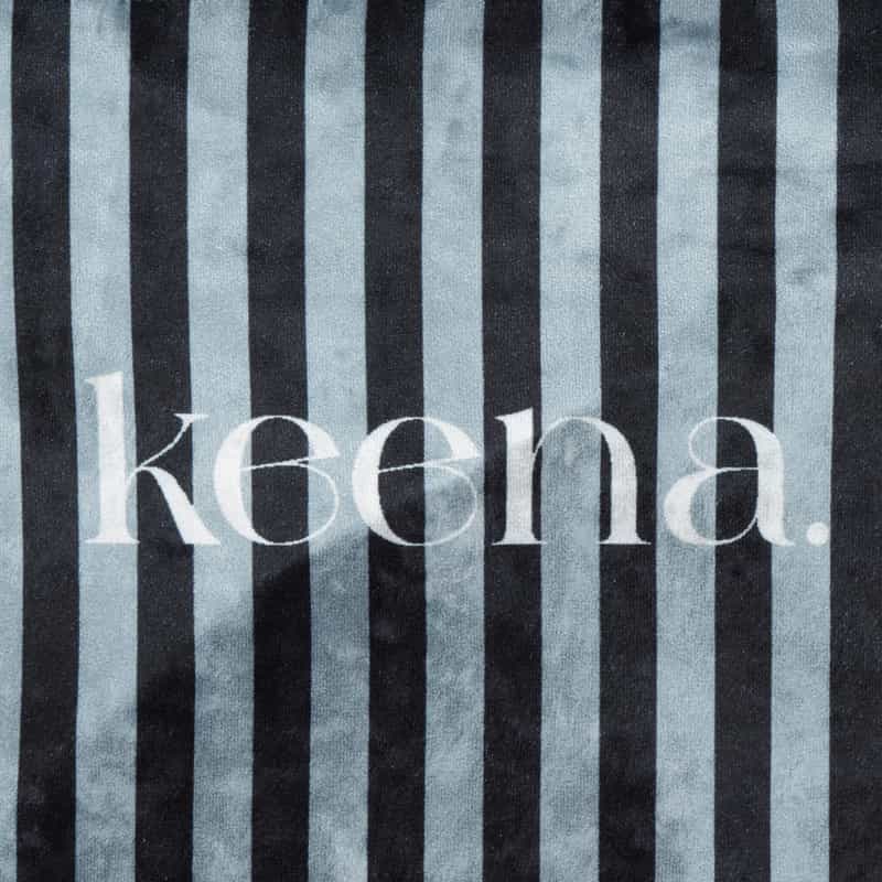 KEENA. KEENA＜キーナ＞ バーニーズ　ニューヨーク限定ストライプ柄トートバッグ BLACK
