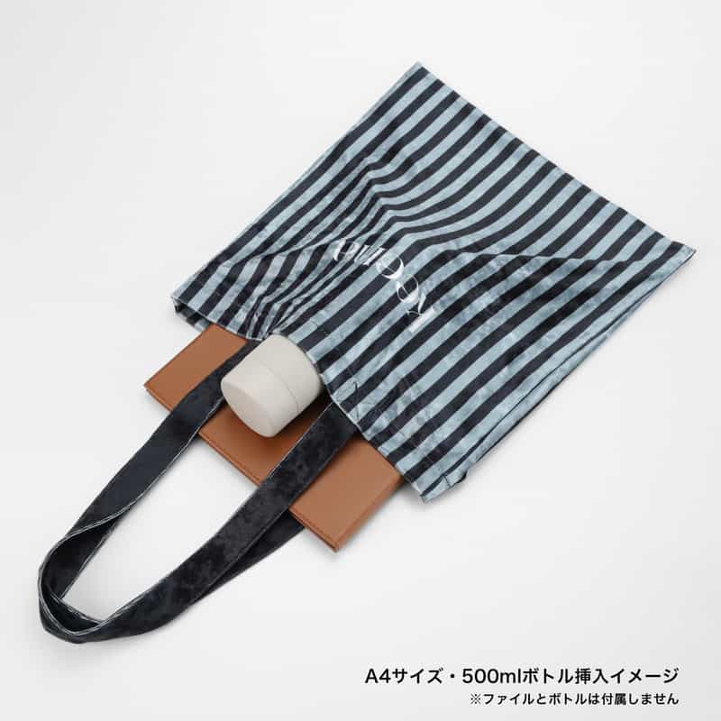 KEENA. KEENA＜キーナ＞ バーニーズ　ニューヨーク限定ストライプ柄トートバッグ BLACK