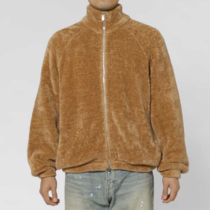 PIPPIOLINO PIPPIOLINO＜ピッピオリーノ＞ バーニーズ　ニューヨーク限定フリース素材ニットブルゾン CAMEL