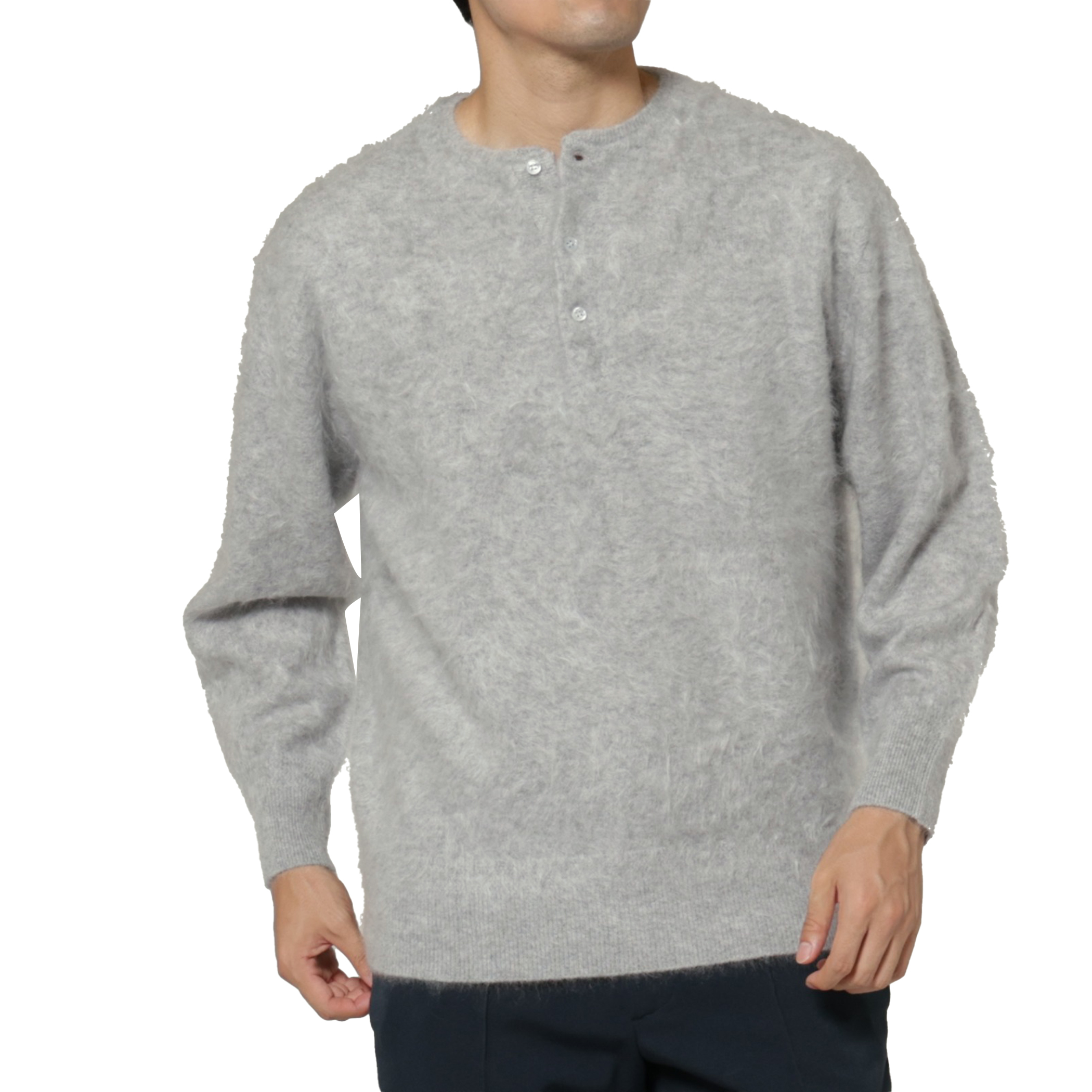 PIPPIOLINO＜ピッピオリーノ＞ バーニーズ　ニューヨーク限定カシミヤヘンリーネックニットプルオーバー