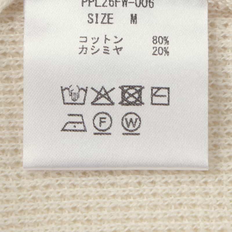 PIPPIOLINO PIPPIOLINO＜ピッピオリーノ＞  バーニーズ　ニューヨーク限定コットンカシミヤクルーネックカットソー WHITE