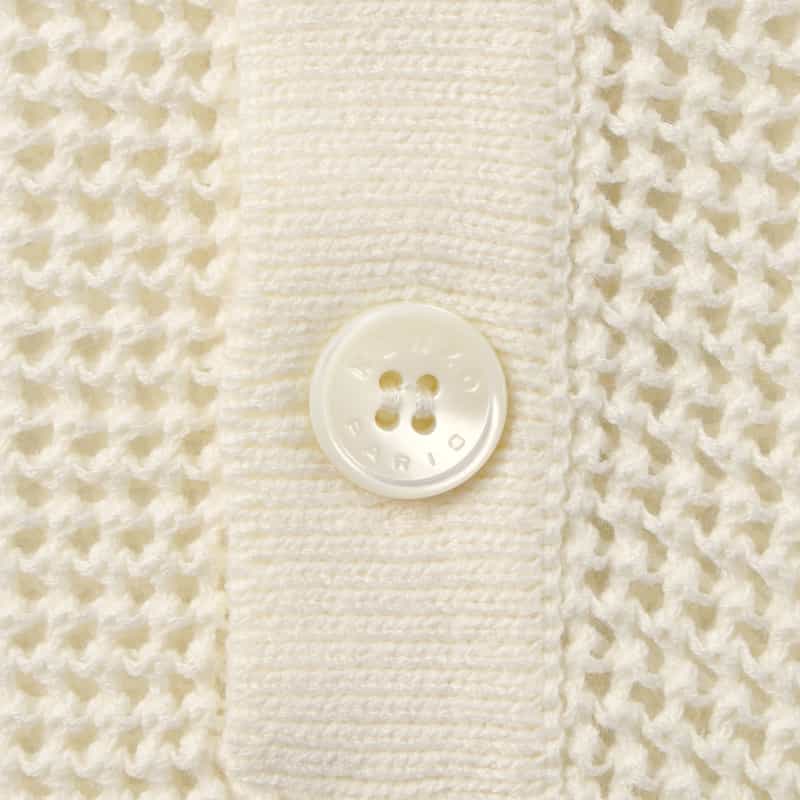 KENZO KENZO＜ケンゾー＞ メッシュ素材ニットポロシャツ OFF WHITE