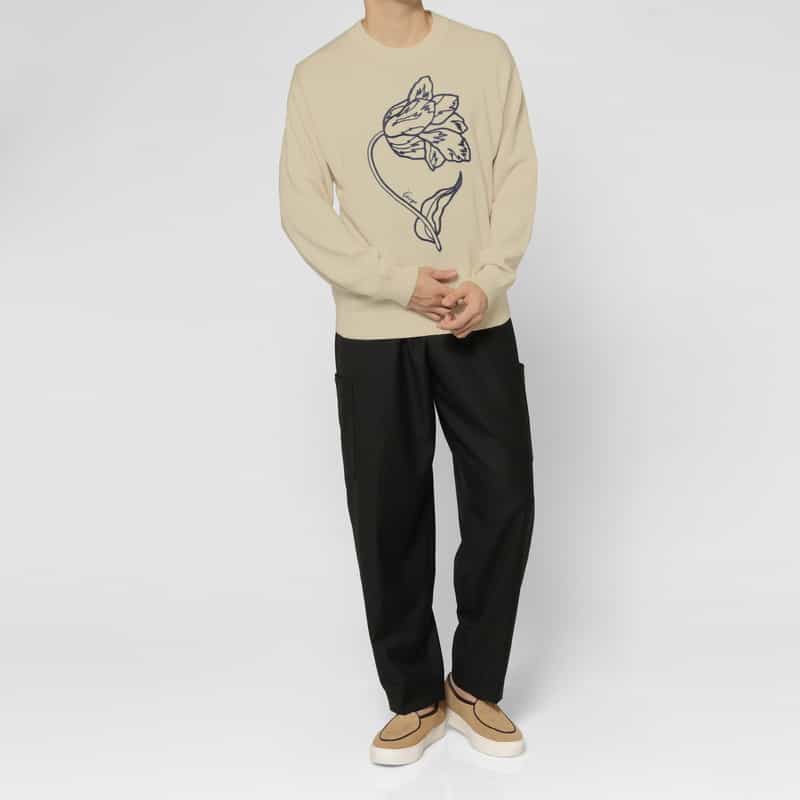 KENZO KENZO＜ケンゾー＞ グラフィックニットプルオーバー OFF WHITE