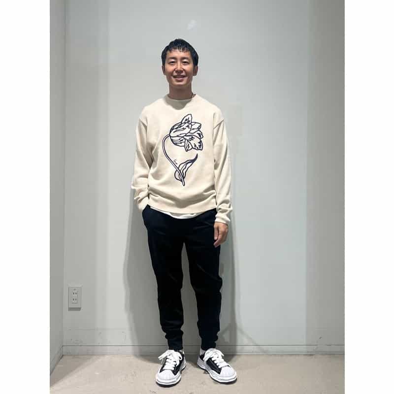 KENZO KENZO＜ケンゾー＞ グラフィックニットプルオーバー OFF WHITE
