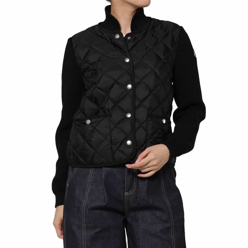 MONCLER MONCLER＜モンクレール＞ ハイブリッド ニットカーディガン BLACK