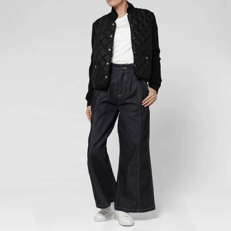 MONCLER MONCLER＜モンクレール＞ ハイブリッド ニットカーディガン BLACK