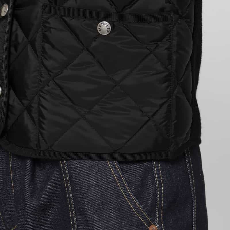 MONCLER MONCLER＜モンクレール＞ ハイブリッド ニットカーディガン BLACK