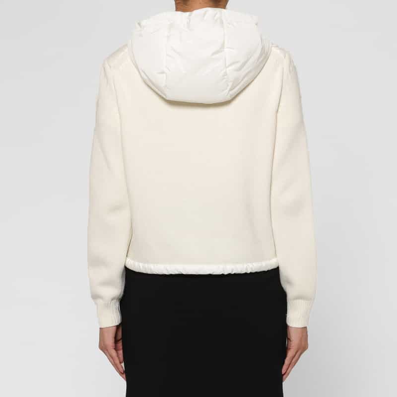 MONCLER MONCLER ＜モンクレール＞ ハイブリッド フーデッドダウンジャケット IVORY