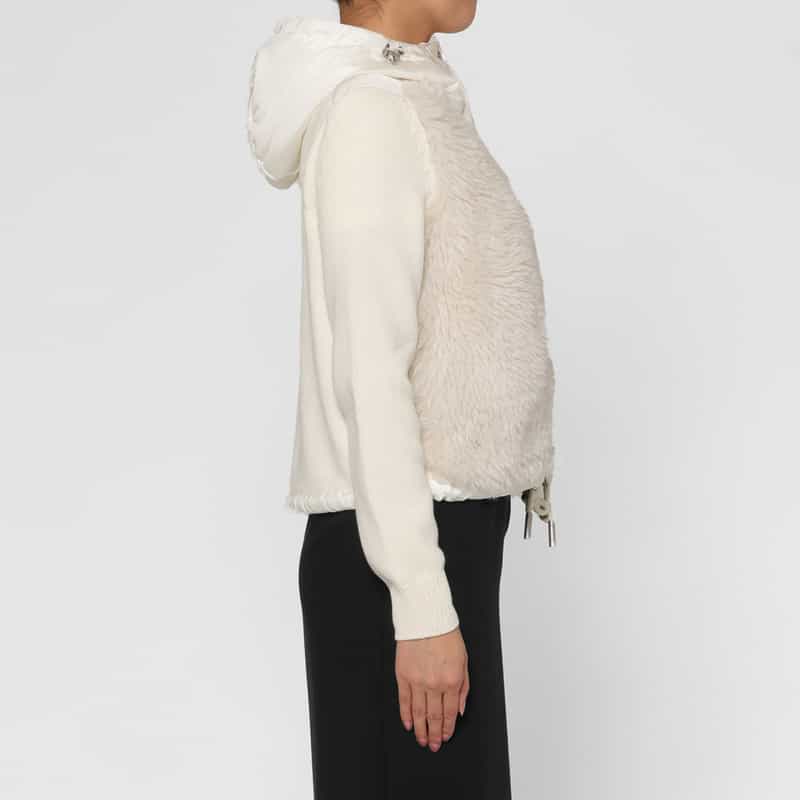 MONCLER MONCLER ＜モンクレール＞ ハイブリッド フーデッドダウンジャケット IVORY