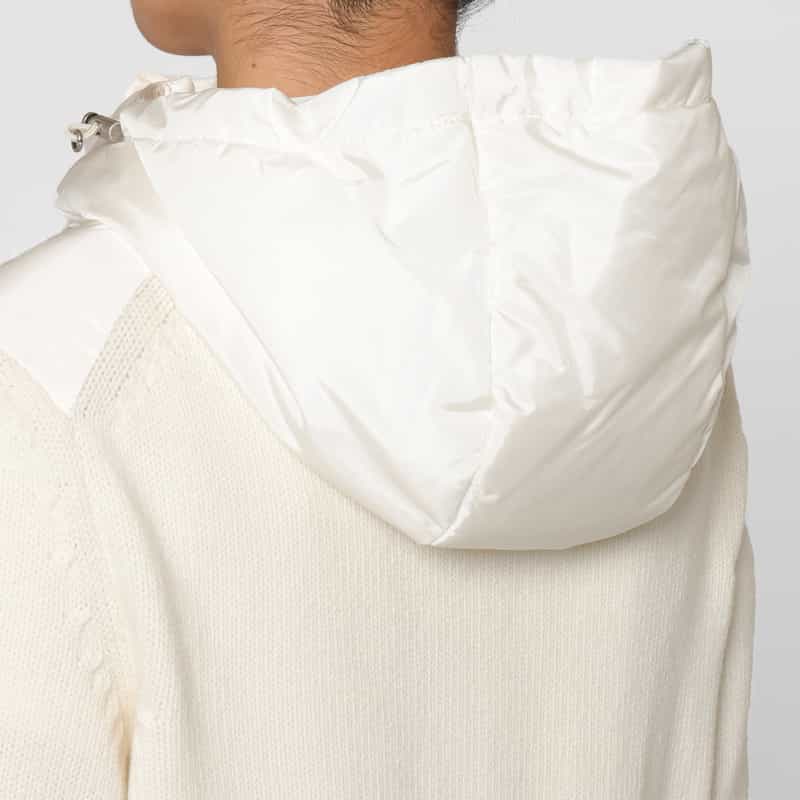 MONCLER MONCLER ＜モンクレール＞ ハイブリッド フーデッドダウンジャケット IVORY