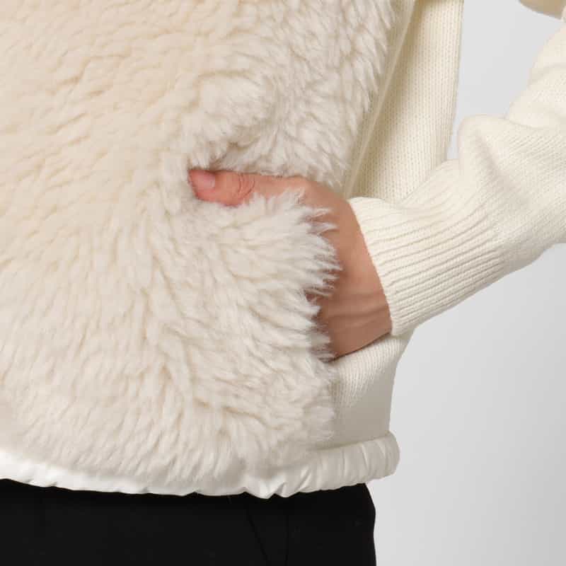 MONCLER MONCLER ＜モンクレール＞ ハイブリッド フーデッドダウンジャケット IVORY