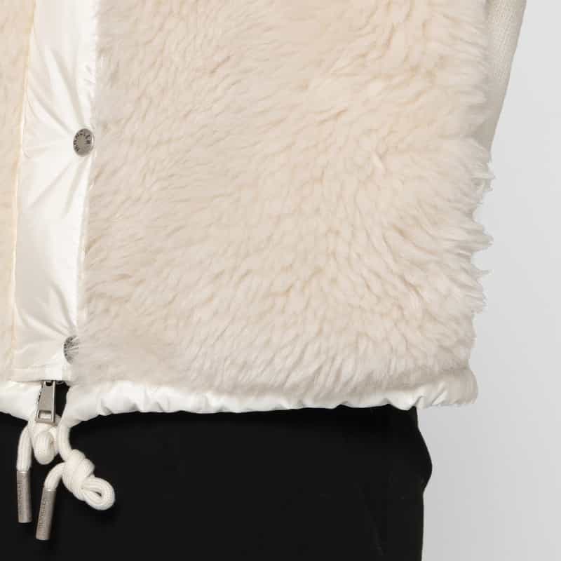 MONCLER MONCLER ＜モンクレール＞ ハイブリッド フーデッドダウンジャケット IVORY