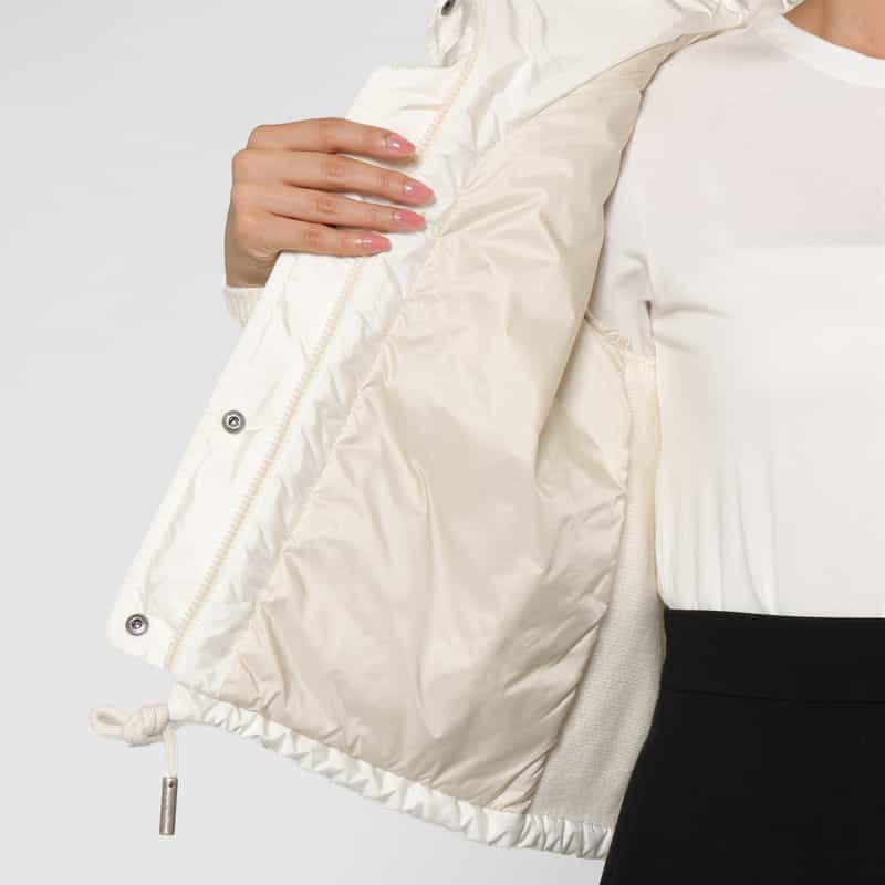 MONCLER MONCLER ＜モンクレール＞ ハイブリッド フーデッドダウンジャケット IVORY