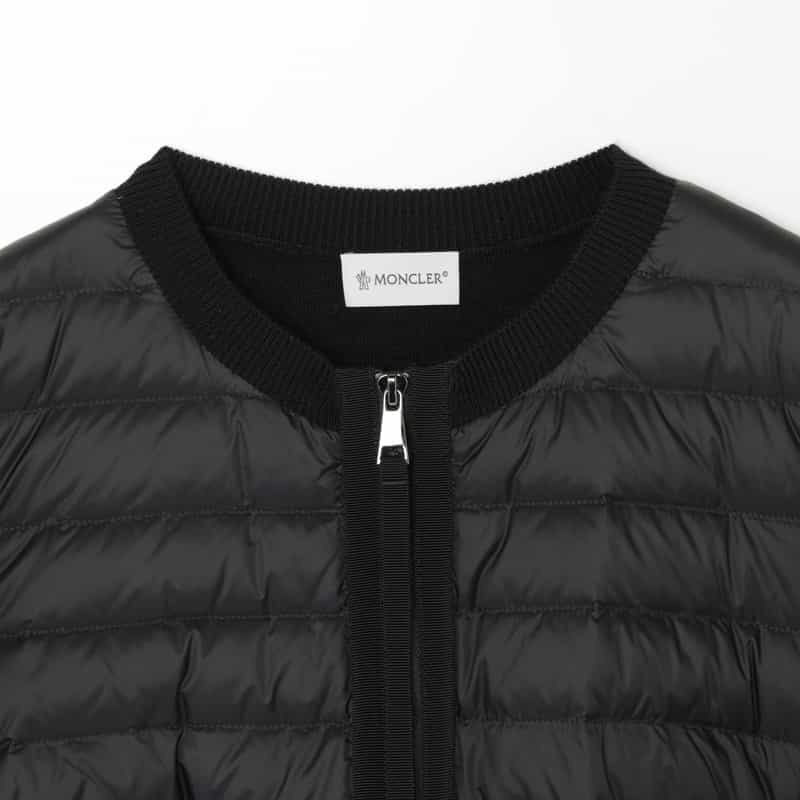 MONCLER MONCLER＜モンクレール＞ ハイブリッド ジップアップカーディガン BLACK