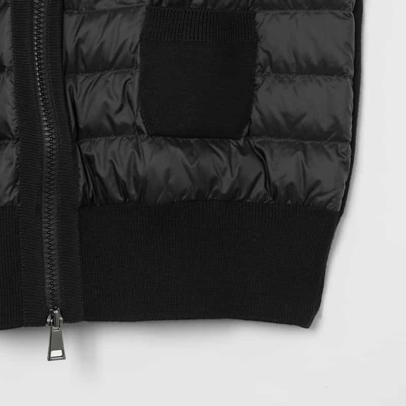 MONCLER MONCLER＜モンクレール＞ ハイブリッド ジップアップカーディガン BLACK