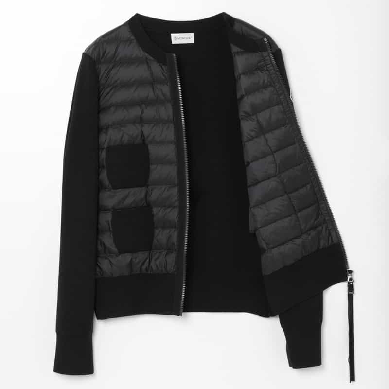 MONCLER MONCLER＜モンクレール＞ ハイブリッド ジップアップカーディガン BLACK