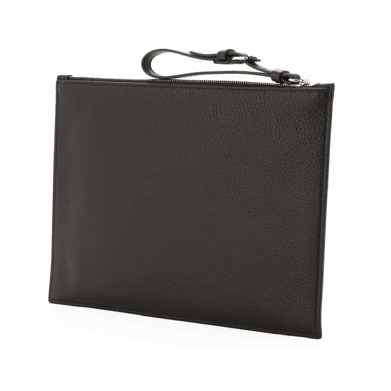 MAISON MARGIELA MAISON MARGIELA＜メゾンマルジェラ＞ ストラップ付きレザーポーチ BLACK