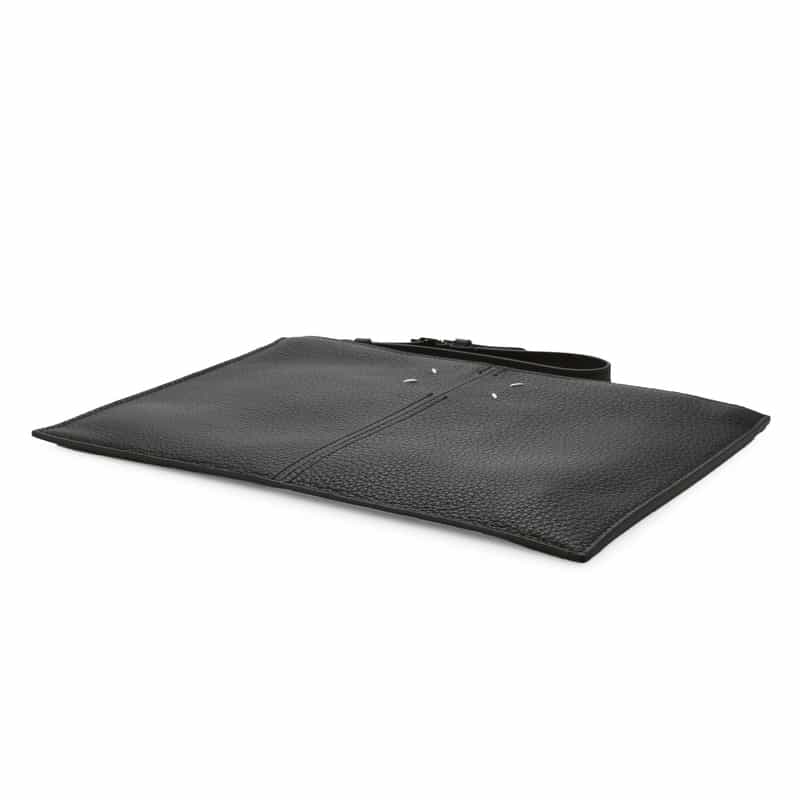 MAISON MARGIELA MAISON MARGIELA＜メゾンマルジェラ＞ ストラップ付きレザーポーチ BLACK