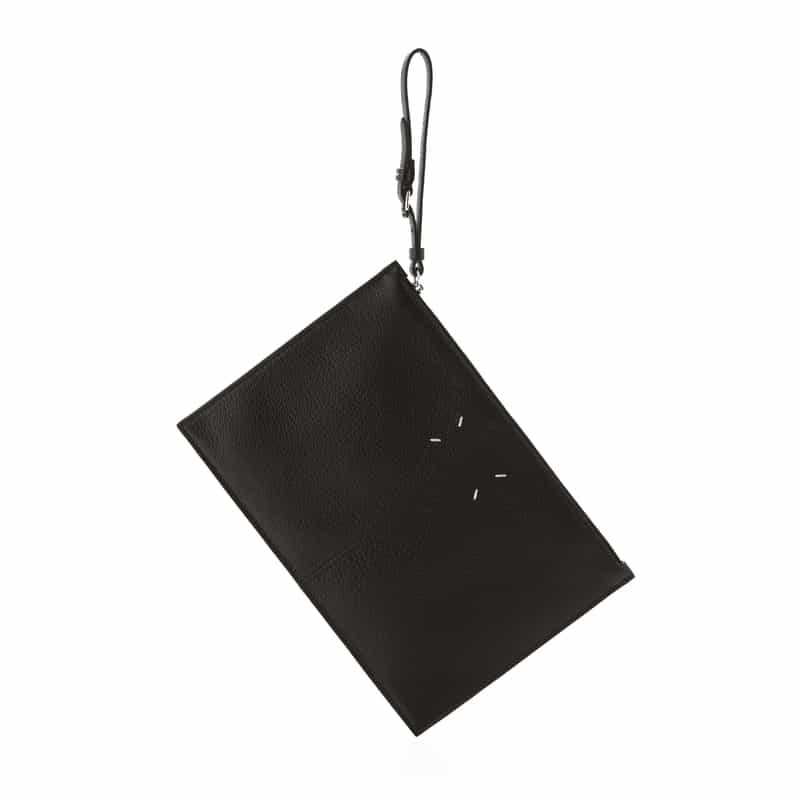 MAISON MARGIELA MAISON MARGIELA＜メゾンマルジェラ＞ ストラップ付きレザーポーチ BLACK