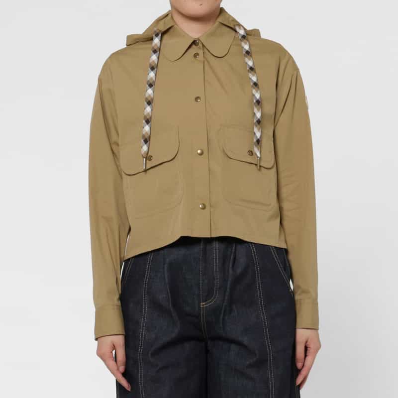 MONCLER MONCLER ＜モンクレール＞ ドローストリングフード付きシャツブルゾン BEIGE