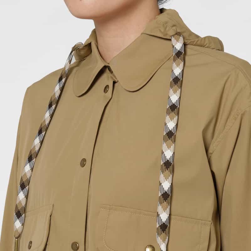MONCLER MONCLER ＜モンクレール＞ ドローストリングフード付きシャツブルゾン BEIGE