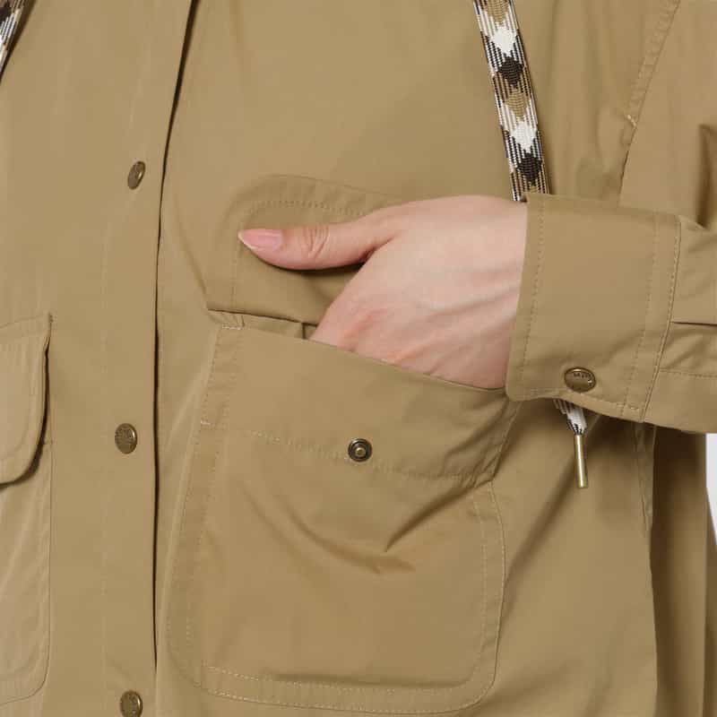 MONCLER MONCLER ＜モンクレール＞ ドローストリングフード付きシャツブルゾン BEIGE