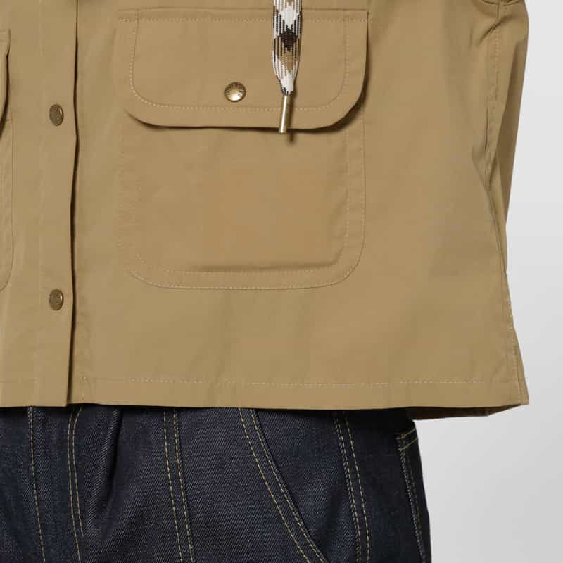 MONCLER MONCLER ＜モンクレール＞ ドローストリングフード付きシャツブルゾン BEIGE