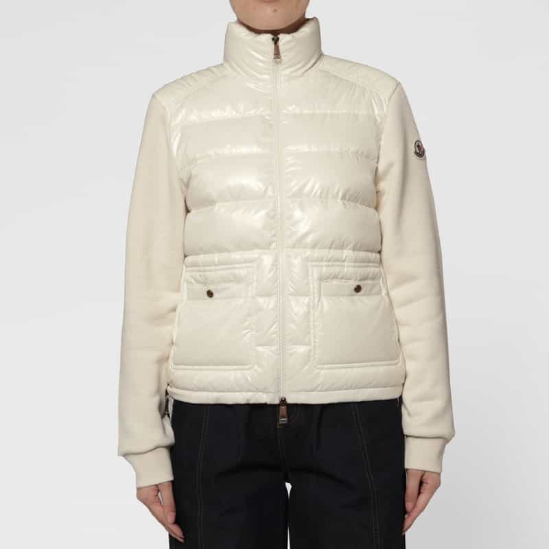 MONCLER MONCLER＜モンクレール＞ ハイブリッド ジップアップカーディガン WHITE