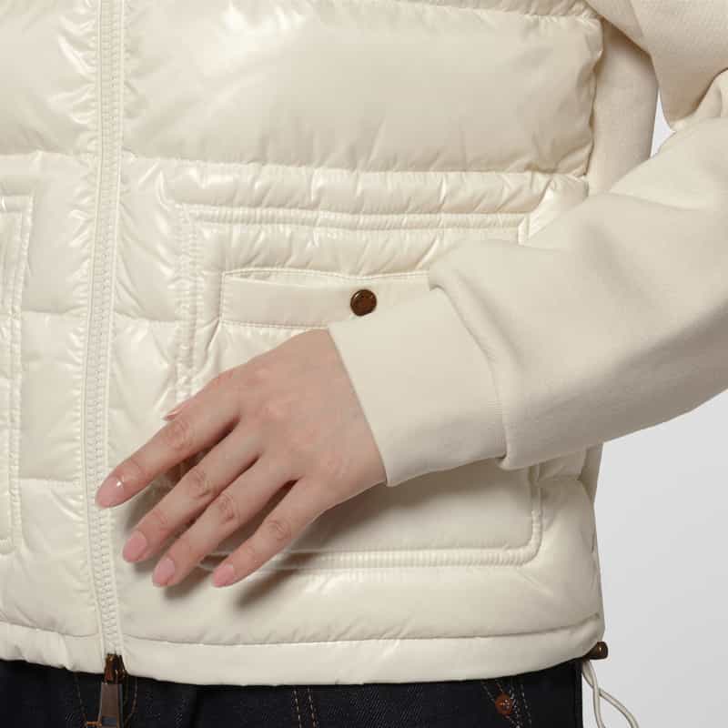 MONCLER MONCLER＜モンクレール＞ ハイブリッド ジップアップカーディガン WHITE