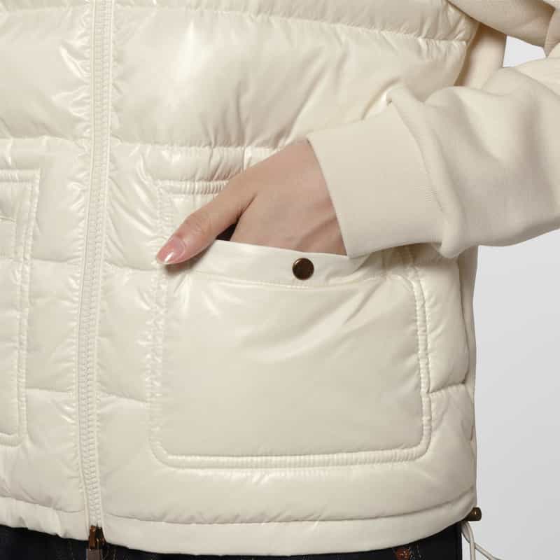 MONCLER MONCLER＜モンクレール＞ ハイブリッド ジップアップカーディガン WHITE