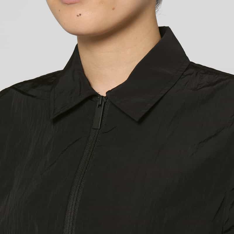 MONCLER MONCLER＜モンクレール＞ ハーフスリーブ ジップアップシャツドレス BLACK