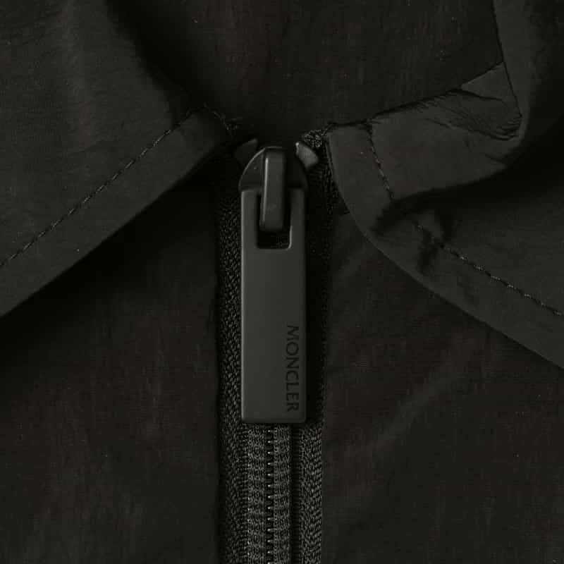 MONCLER MONCLER＜モンクレール＞ ハーフスリーブ ジップアップシャツドレス BLACK