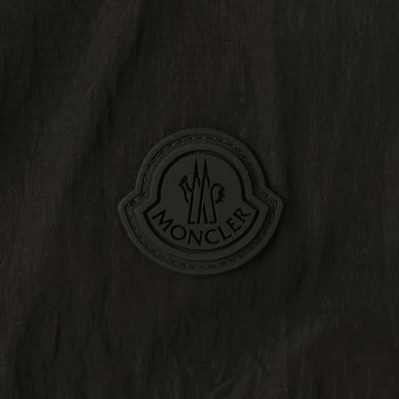 MONCLER MONCLER＜モンクレール＞ ハーフスリーブ ジップアップシャツドレス BLACK